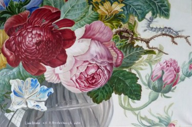 Malerei mit dem Titel "Flowers" von Lily Van Bienen, Original-Kunstwerk, Öl