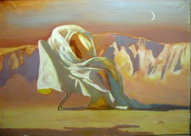 Painting titled "Вечер (The evening)" by Lilia Muratova, Original Artwork, Oil