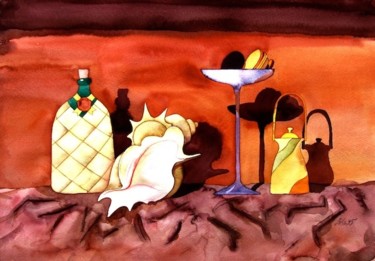Drawing titled "Still life with the…" by Lilia Muratova, Original Artwork, Watercolor
