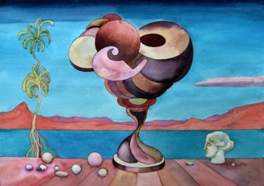 Рисунок под названием "Cредиземное (Medite…" - Лиля Муратова, Подлинное произведение искусства, Акварель