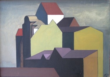 Malerei mit dem Titel "Дом (The house)" von Lilia Muratova, Original-Kunstwerk