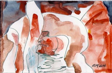 Rysunek zatytułowany „Цвет войны” autorstwa Лиля Муратова, Oryginalna praca, Akwarela
