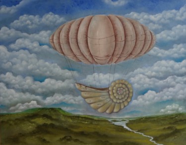 Painting titled "''Around the world''" by Lina Alchimavičienė, Original Artwork, Oil