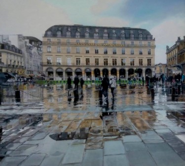 Pintura intitulada "as-cores-de-paris-o…" por Lina Santos, Obras de arte originais, Óleo