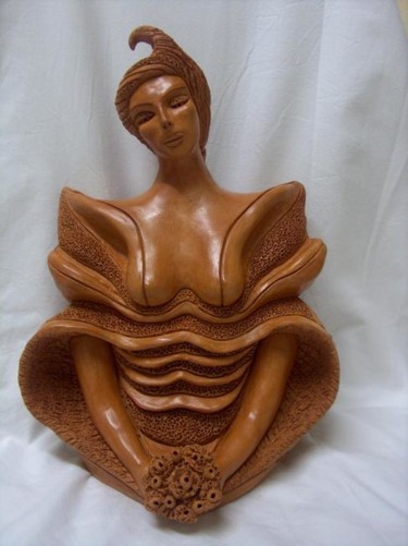 Sculpture intitulée "LA FIANCEE" par Vesselina, Œuvre d'art originale, Terre cuite