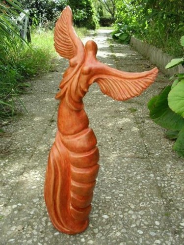 Sculpture intitulée "ENVOL" par Vesselina, Œuvre d'art originale, Terre cuite