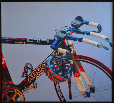 Pintura intitulada "Bike Argon 18" por Linaldo Cardoso, Obras de arte originais, Óleo