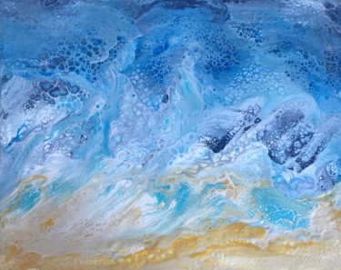 Peinture intitulée "Bord de plage" par Lina Lyss, Œuvre d'art originale, Acrylique