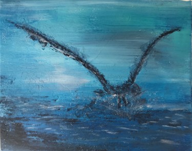 Peinture intitulée "Ocell" par Lina Lyss, Œuvre d'art originale, Acrylique