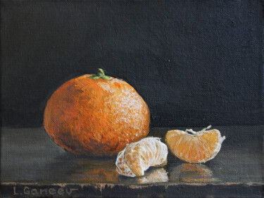 Pittura intitolato "MANDARIN. tangerine" da Linar Ganeew, Opera d'arte originale, Olio
