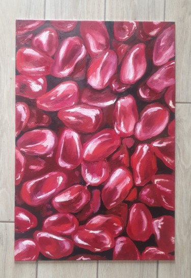 Картина под названием "grains from pomegra…" - Linara Akmeyeva, Подлинное произведение искусства, Масло