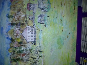 Peinture intitulée "paysage des vosges" par Lincée, Œuvre d'art originale