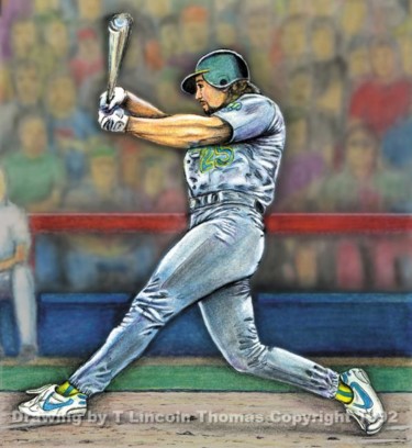 Painting titled "The Slugger" by Lincoln Thomas, Original Artwork, Oil