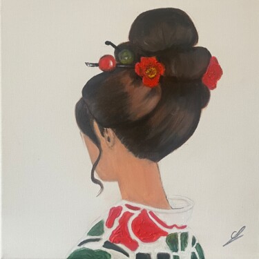 Malerei mit dem Titel "Yuki" von Lind-Art, Original-Kunstwerk, Acryl