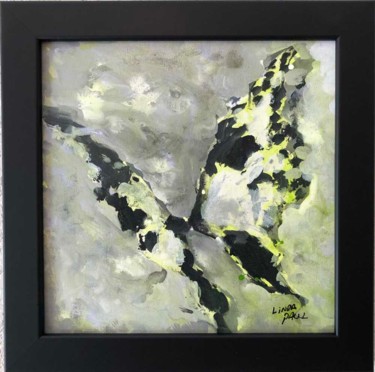 Painting titled "Framed Abstract But…" by Linda Paul, Original Artwork, Acrylic