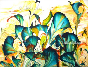 Painting titled "Wild at Heart Abstr…" by Linda Paul, Original Artwork, Acrylic