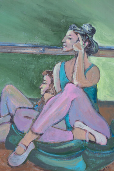 Painting titled "Dancers at Rest on…" by Linda Armstrong, Original Artwork, Acrylic