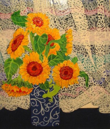 Painting titled "SUNFLOWERS" by Linda Arthurs, Original Artwork, Other