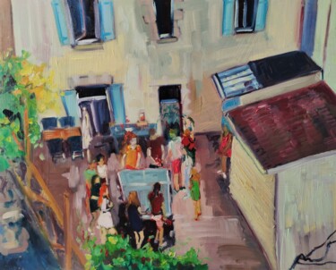 Malerei mit dem Titel "Jeunesse en été : P…" von Linda Clerget, Original-Kunstwerk, Öl