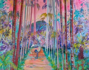 Картина под названием "Tropical Body" - Linda Clerget, Подлинное произведение искусства, Акрил Установлен на Деревянная рама…