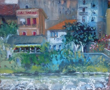 Painting titled "Le Petit Nice Roque…" by Linda H Matthews, Original Artwork, Oil