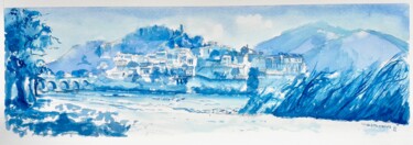 "Roquebrun - 50 nuan…" başlıklı Tablo Linda H Matthews tarafından, Orijinal sanat, Suluboya