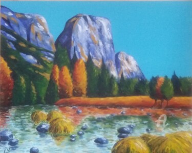 Painting titled "montagne.jpg" by Linda Kacer, Original Artwork