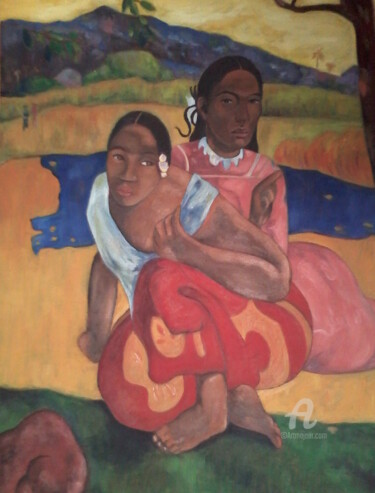 Painting titled "Nafea faa ipoipo fr…" by Linda Kacer, Original Artwork