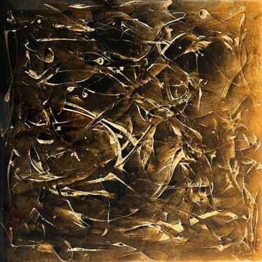 Painting titled "Bronze" by Linda Mcfetridge, Original Artwork, Acrylic Mounted on Wood Stretcher frame