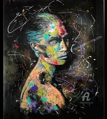 Картина под названием "les couleurs de nos…" - Linda Portelli, Подлинное произведение искусства, Акрил Установлен на Деревян…