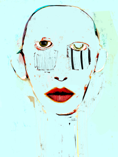Цифровое искусство под названием "DORIS" - Linda Vachon, Подлинное произведение искусства, Цифровая живопись