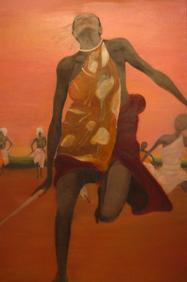 Painting titled "Young dancer from R…" by Linda Vanden Abeele, Original Artwork, Oil