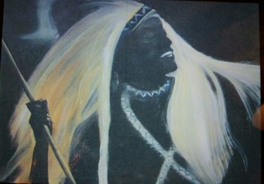 Malerei mit dem Titel "Kodo Ruyenzi, Rwand…" von Linda Vanden Abeele, Original-Kunstwerk, Öl