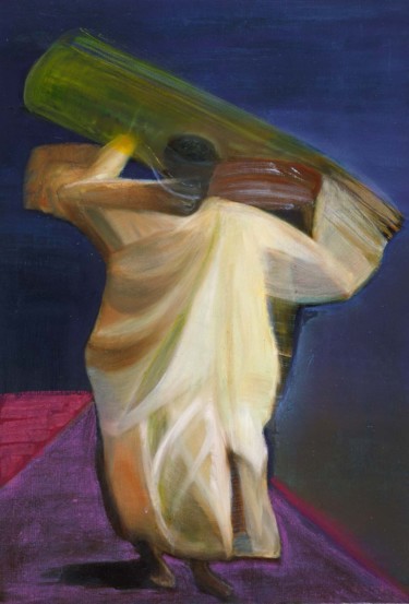 Pintura titulada "Medard Ntamaganya,…" por Linda Vanden Abeele, Obra de arte original, Oleo