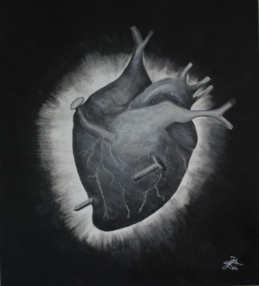 Malerei mit dem Titel "human-heart.jpg" von Linda Berg, Original-Kunstwerk