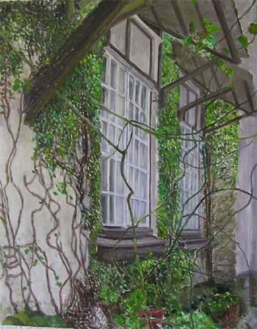 Painting titled "Windows" by Linda Chen, Original Artwork, Oil