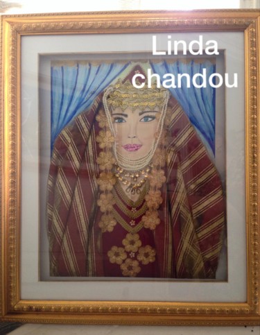 Peinture intitulée "Femme tradition." par Linda Chandou (S.Khelfaoui), Œuvre d'art originale, Acrylique
