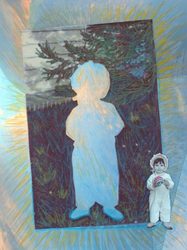 Colagens intitulada "Inner Light" por Linda Farrelly, Obras de arte originais, Colagens