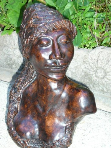 Sculpture intitulée ""BEAUTE NOIRE"" par Linda Grandpierre, Œuvre d'art originale