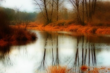 Photography titled "Autumn on the Dykes" by Linda Hegland, Original Artwork