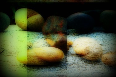 Photography titled "Stones on the Beach" by Linda Hegland, Original Artwork