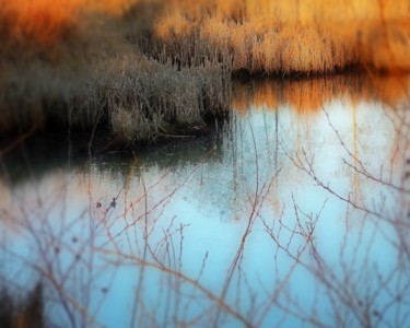 Photography titled "Frozen Pond" by Linda Hegland, Original Artwork