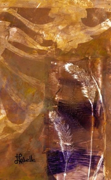 Peinture intitulée "Brindilles couronné…" par Linda Labelle, Œuvre d'art originale, Acrylique