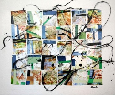 Peinture intitulée "Collage 1" par Linda Labelle, Œuvre d'art originale, Acrylique