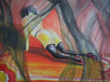Painting titled "Fantasy Unfolds" by Linda Obrien, Original Artwork