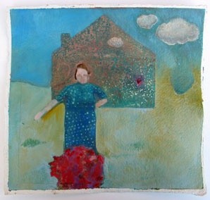 「Grandma Rose」というタイトルの絵画 Linda Rosenfieldによって, オリジナルのアートワーク, オイル