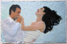 Peinture intitulée "Pairs - Joy" par Linda Rosenfield, Œuvre d'art originale