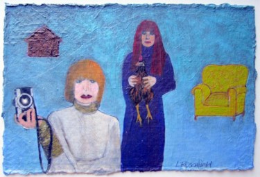 Schilderij getiteld "Pairs - Occupations" door Linda Rosenfield, Origineel Kunstwerk