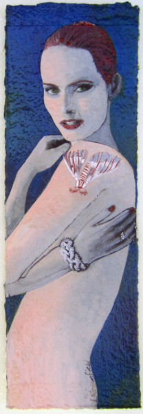Malerei mit dem Titel "Paper Prayer - Silk…" von Linda Rosenfield, Original-Kunstwerk
