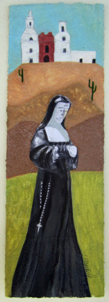 Peinture intitulée "Paper Prayer - San…" par Linda Rosenfield, Œuvre d'art originale